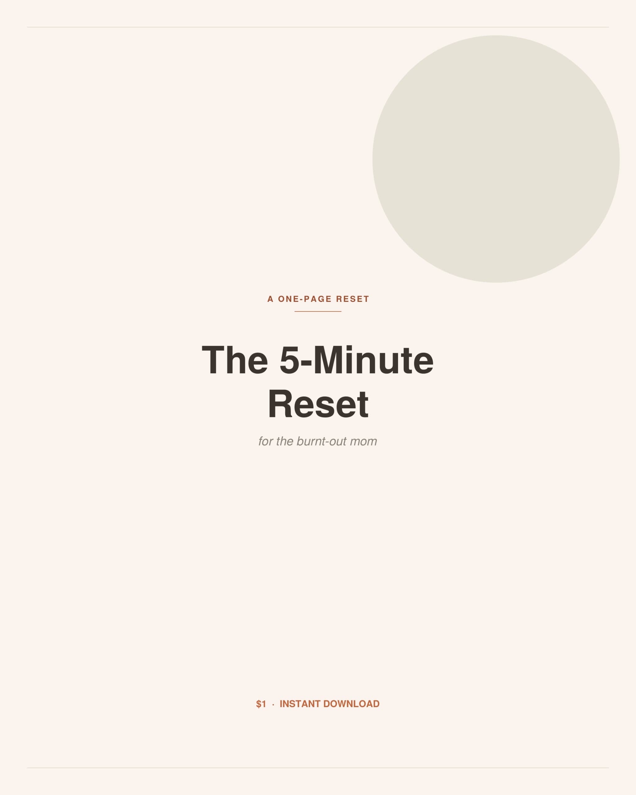 The 5-Minute Reset